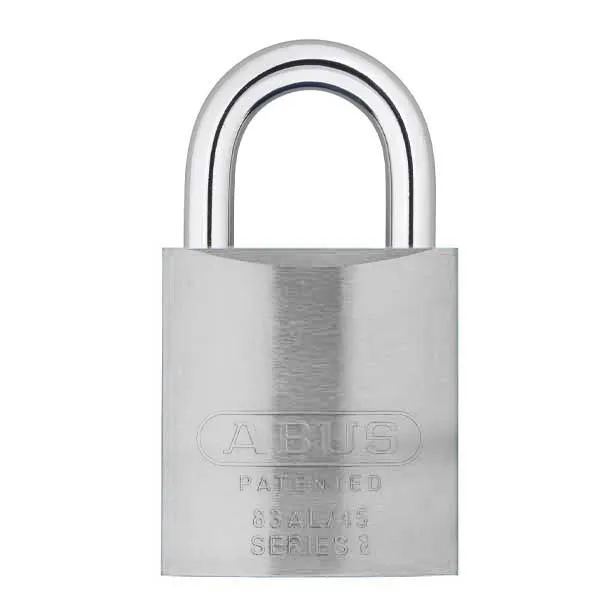 Abus - 83AL/45 - Aluminum Padlock - S2 - Schlage Everest - Zero Bitted - 6 Pin - Silver - Rekeyable - 1-3/4" Width