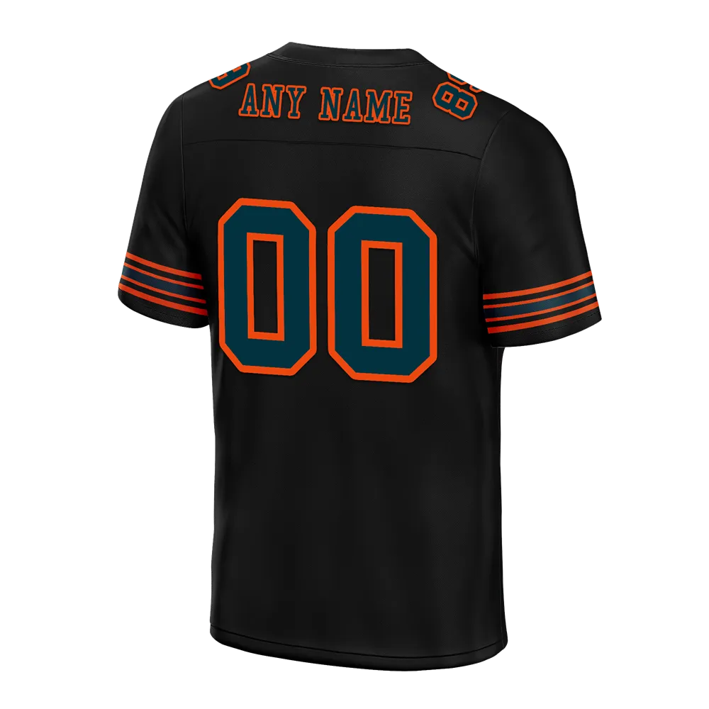 Custom Black Skull Fashion Black Personalized Authentic Football Jersey FBJ02-bc0fbb0