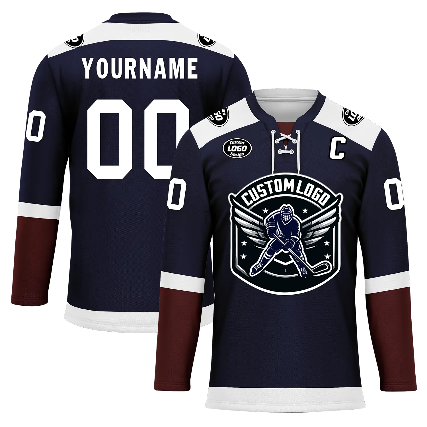 Custom Blue Personalized Hockey Jersey HCKJ01-D0a70eb