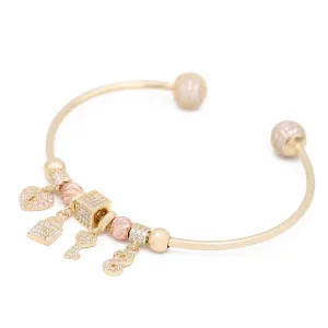 Fashion Heart and Locks Beads Bracelet