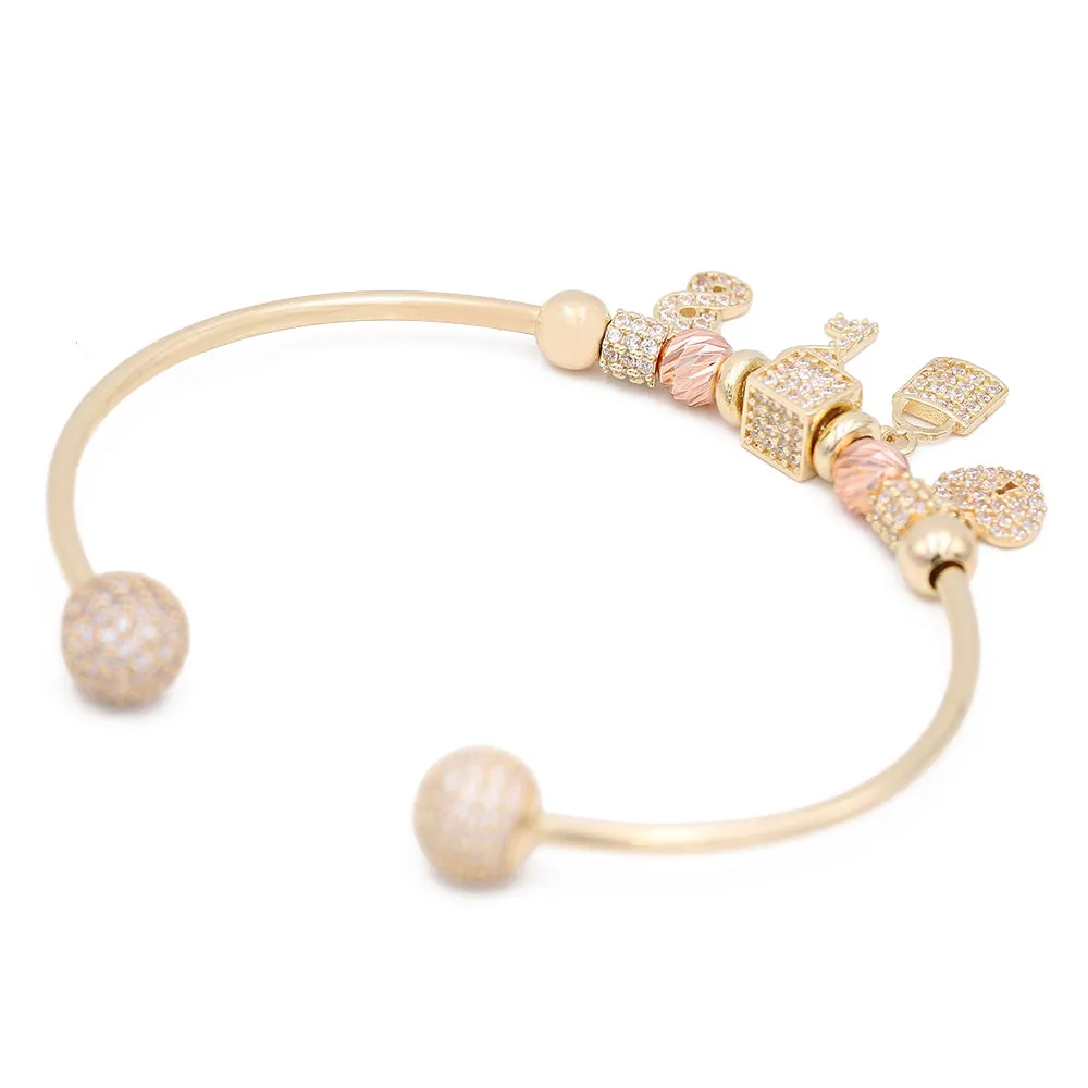 Fashion Heart and Locks Beads Bracelet