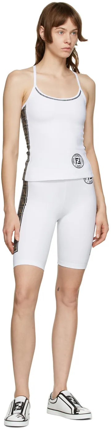 Fendi White Fendirama Cycling Shorts