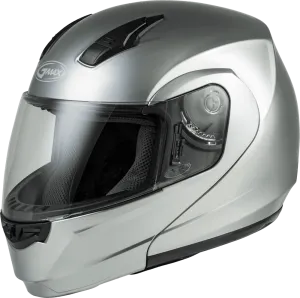 Gmax MD-04 Modular Helmet Metallic Silver