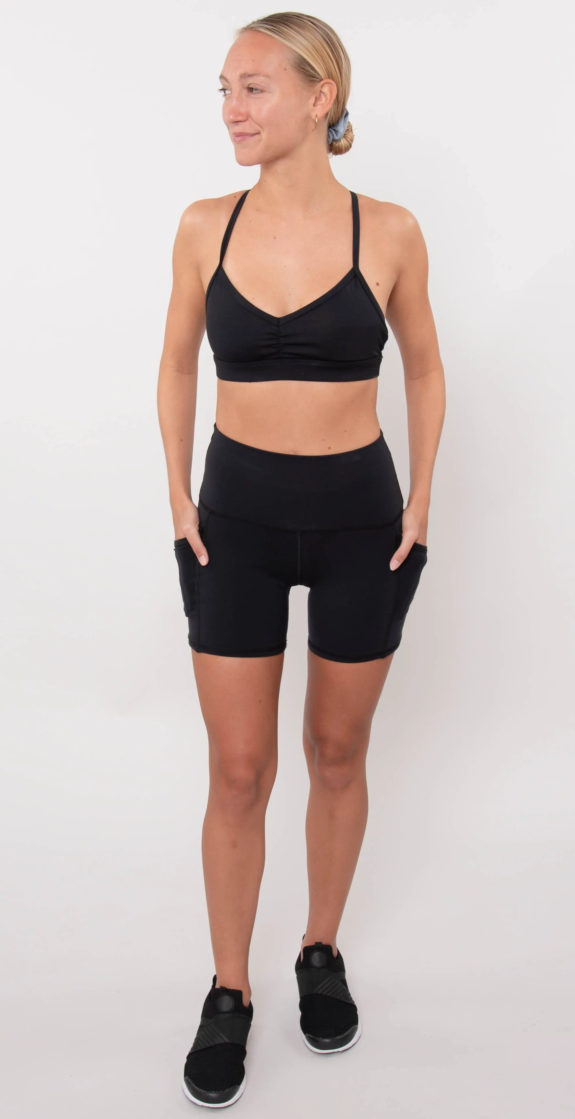 Ivy High Waist Double Pocket Shorts