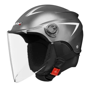 Motorcycle Open Face Helmet Quick Release Buckle Ventilated