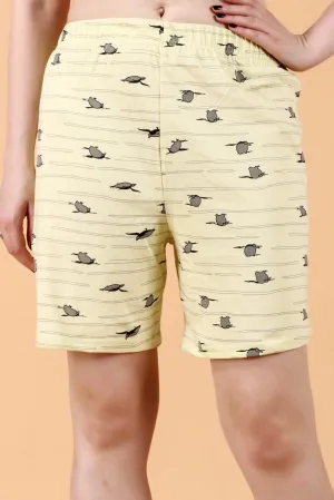 Penguin Printed Slip On Shorts