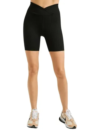 Ribbed V Waist Biker Short