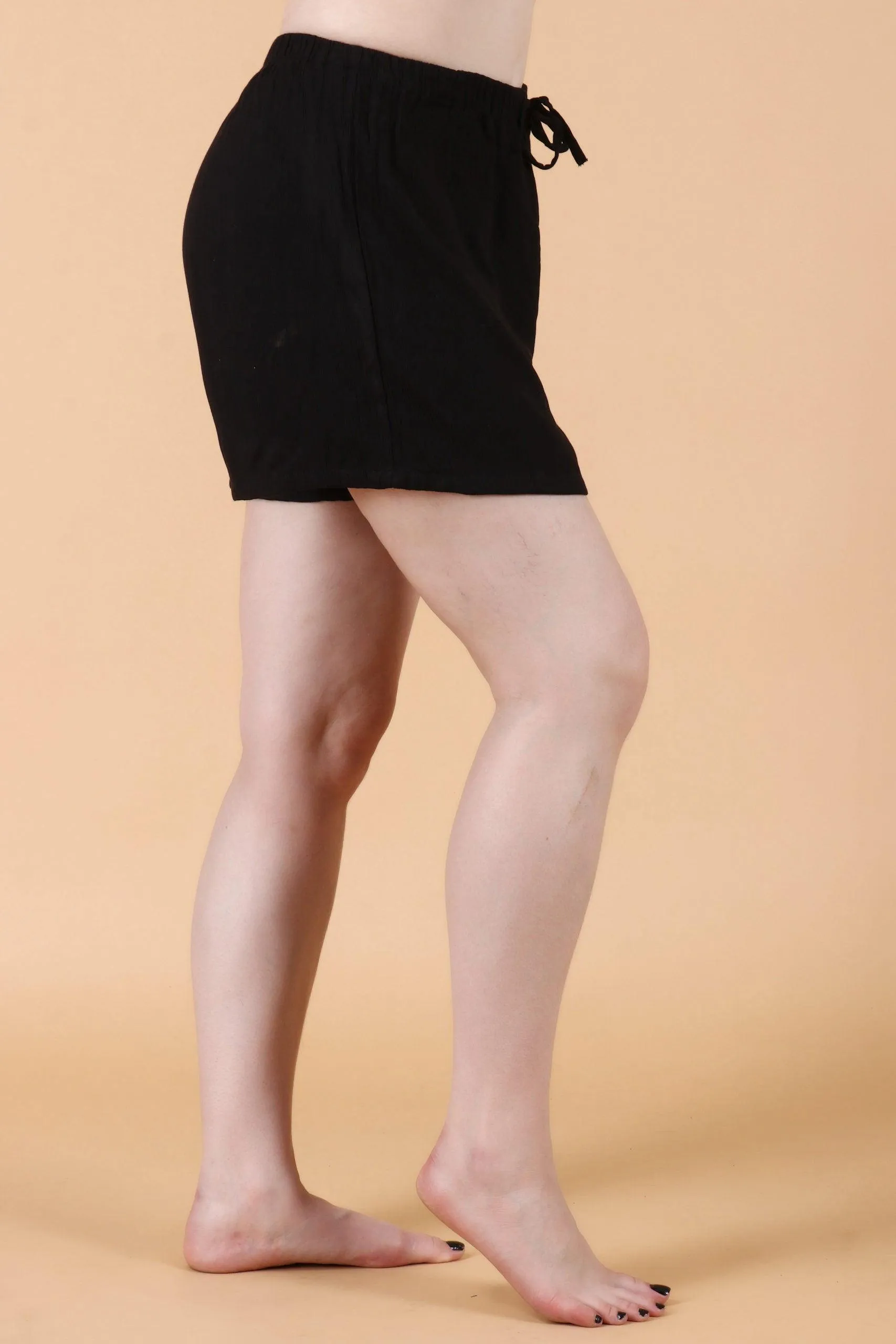 Solid Shorts with Drawstrings