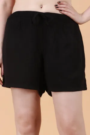 Solid Shorts with Drawstrings