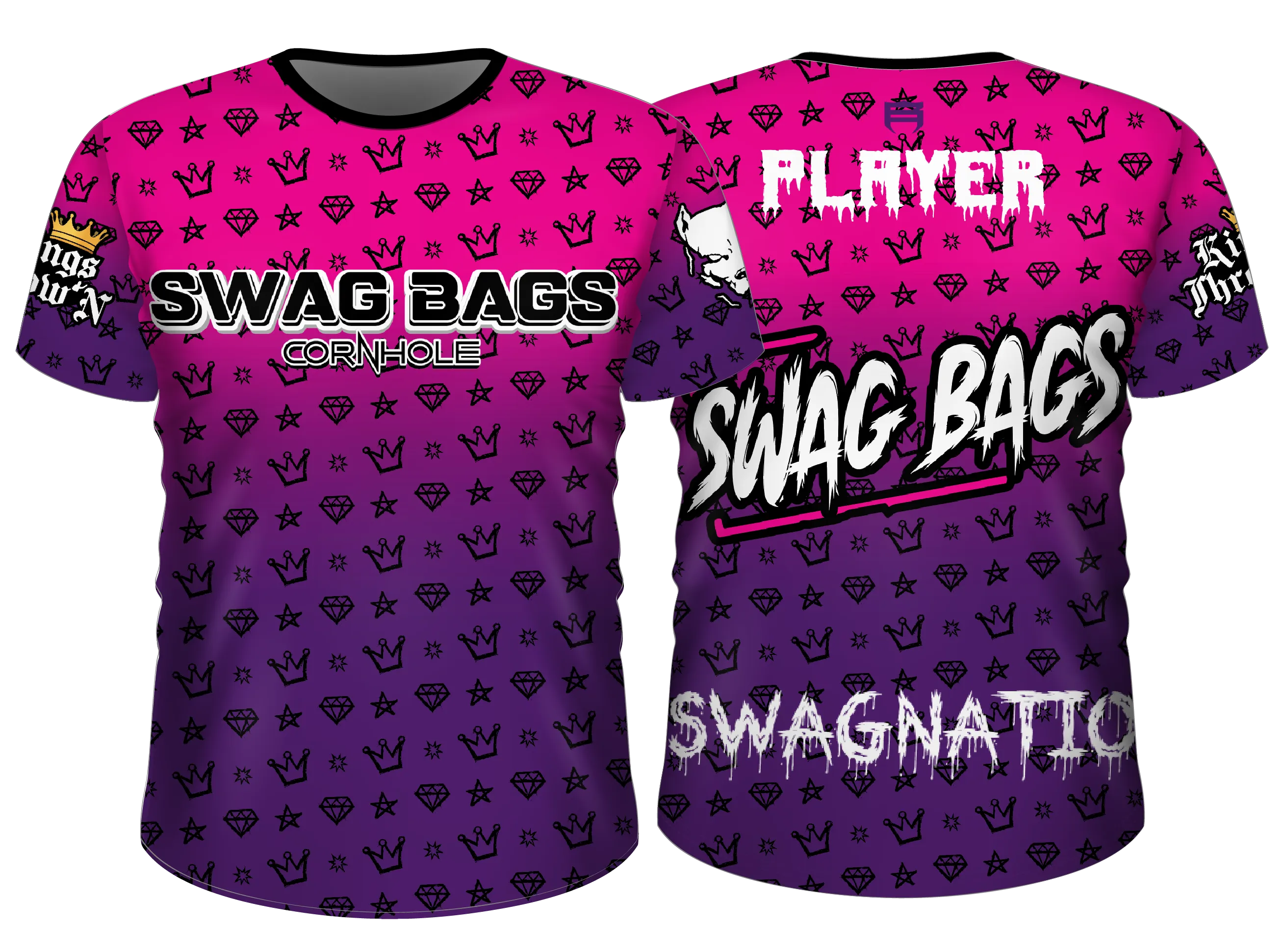 Swag Bags Purple N Pink Jersey