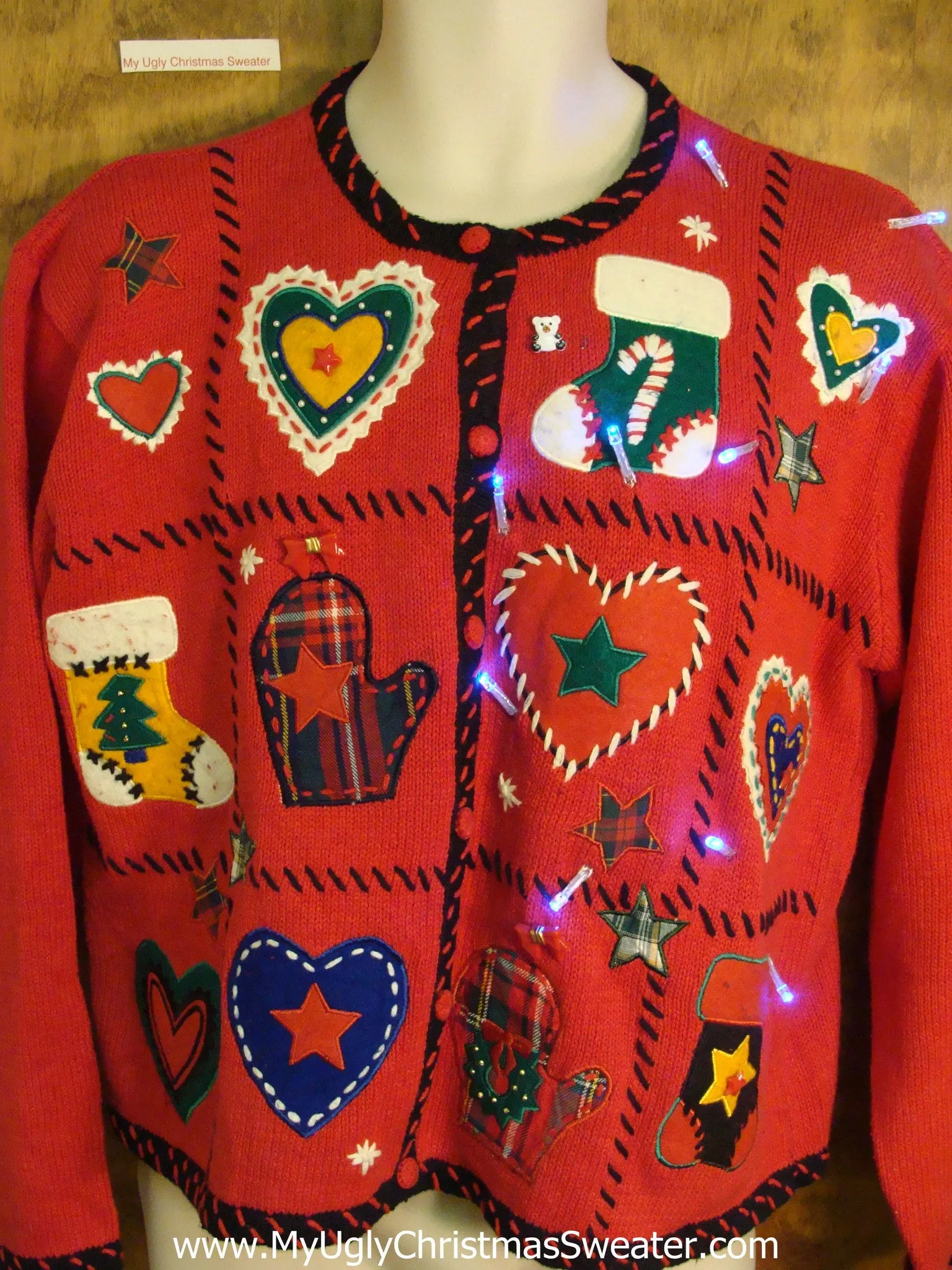 You'll Heart this Sweater Light Up Tacky Xmas Jumper